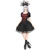 Sinister - 1180 Robe courte - Noir/Bordeaux rouge Product image